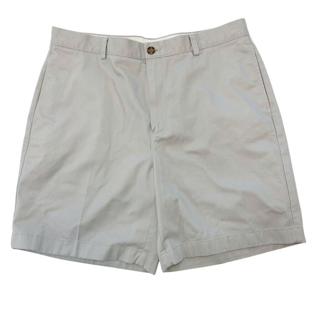 LL BEAN Flat Front Chino Shorts Size 36
